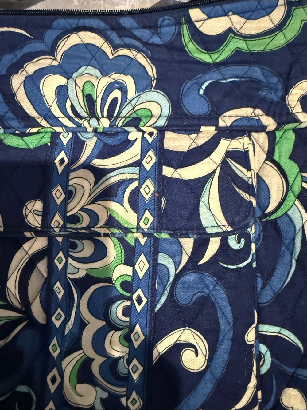 Vera Bradley Navy Blue Floral Quilted Crossbody - Picture 2 of 5